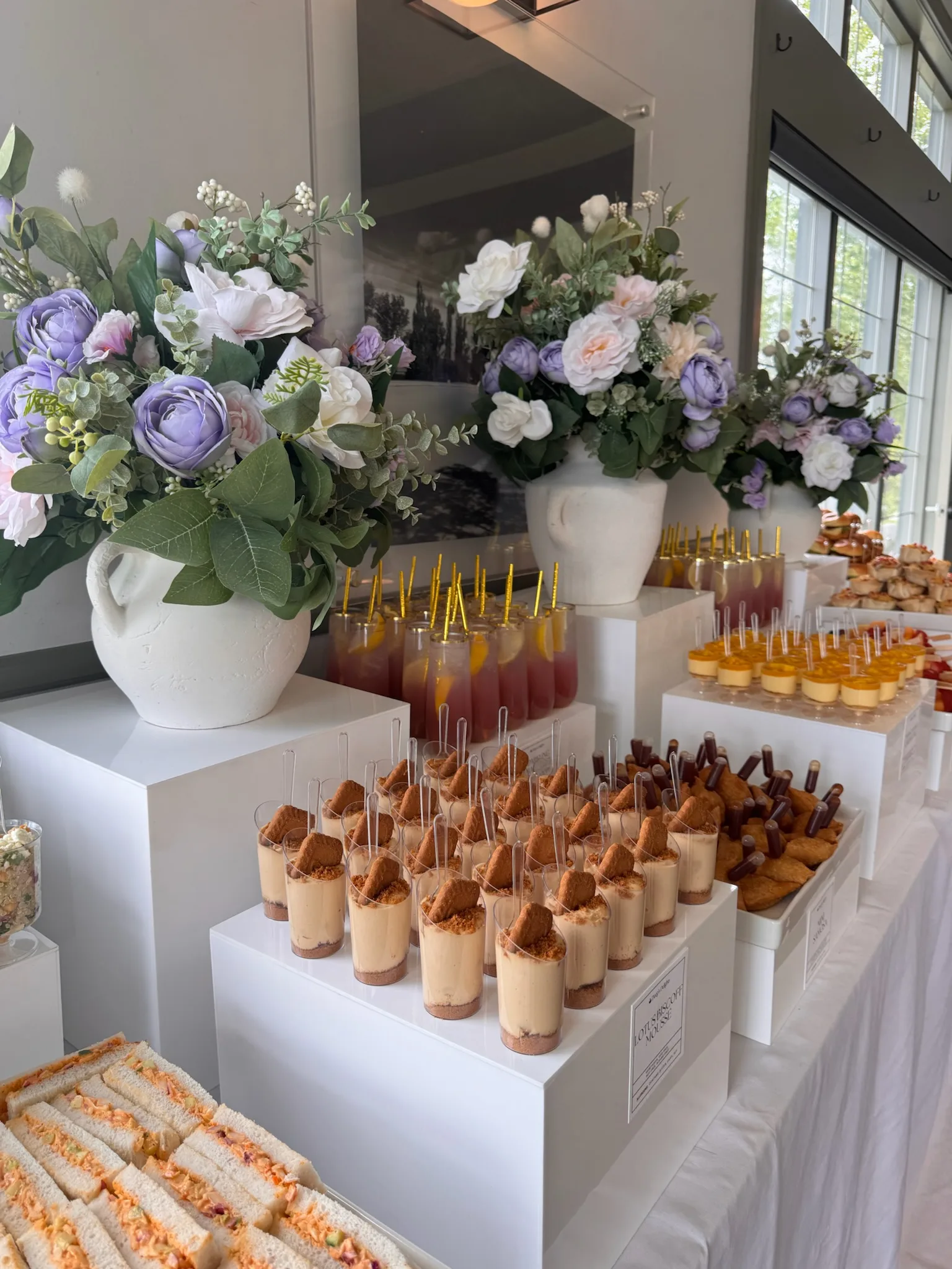 Professional law firm catering setup in Calgary by Deep's Delights with Indian-fusion appetizers and styled presentation