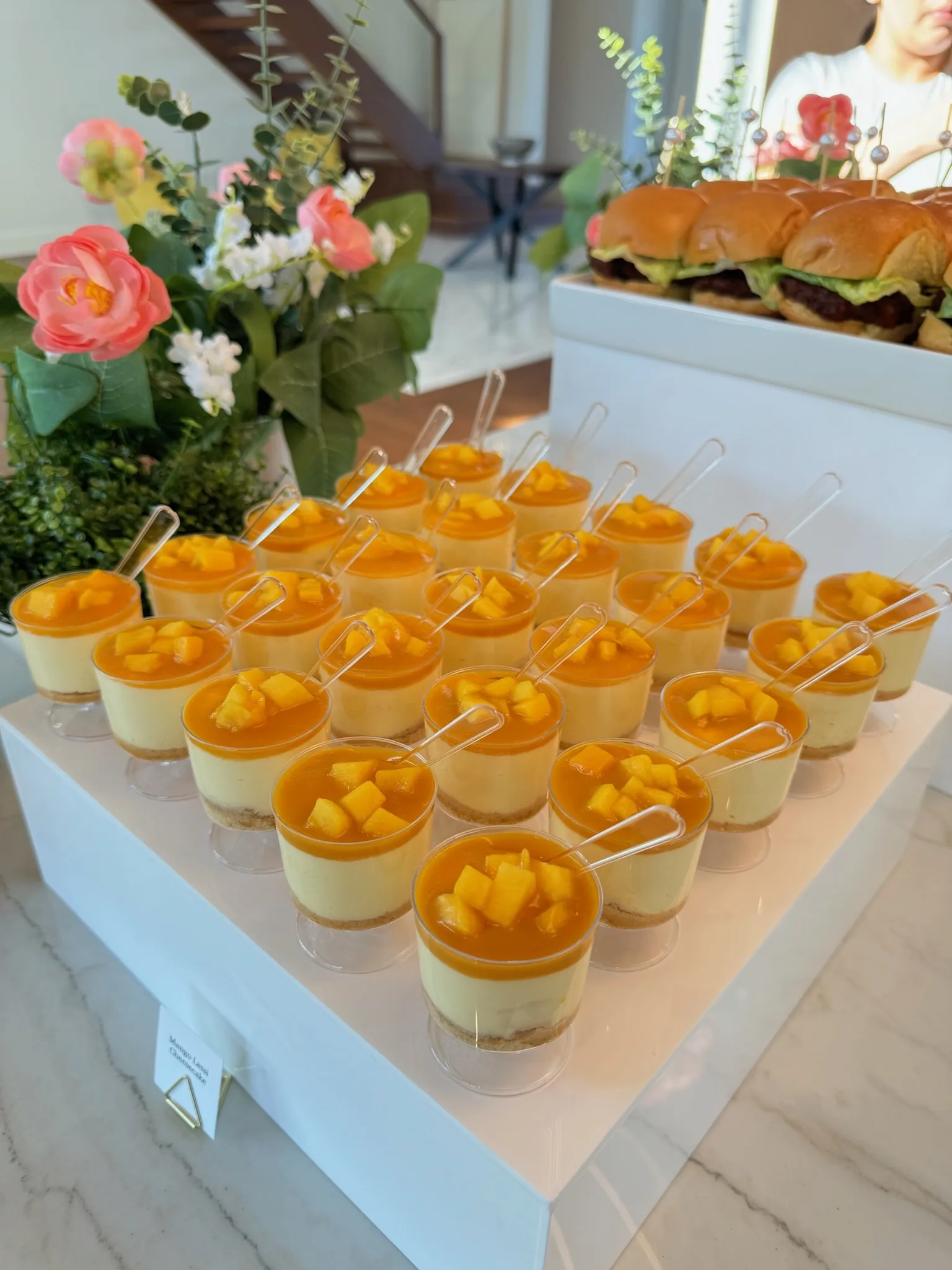 Corporate appetizer spread with Indian-fusion finger foods styled for an office event in Calgary by Deep's Delights