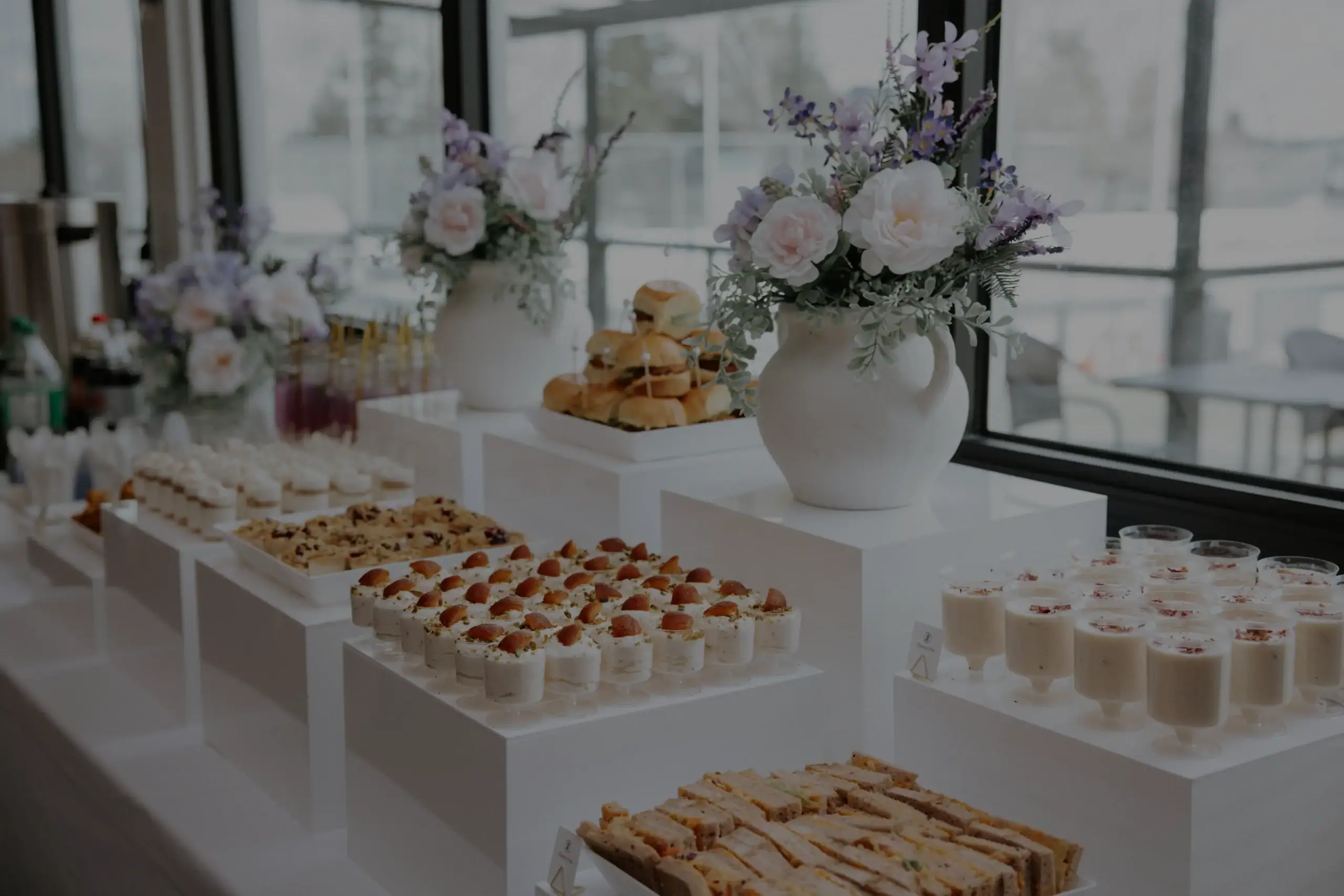 Styled Indian fusion catering display at a Calgary celebration