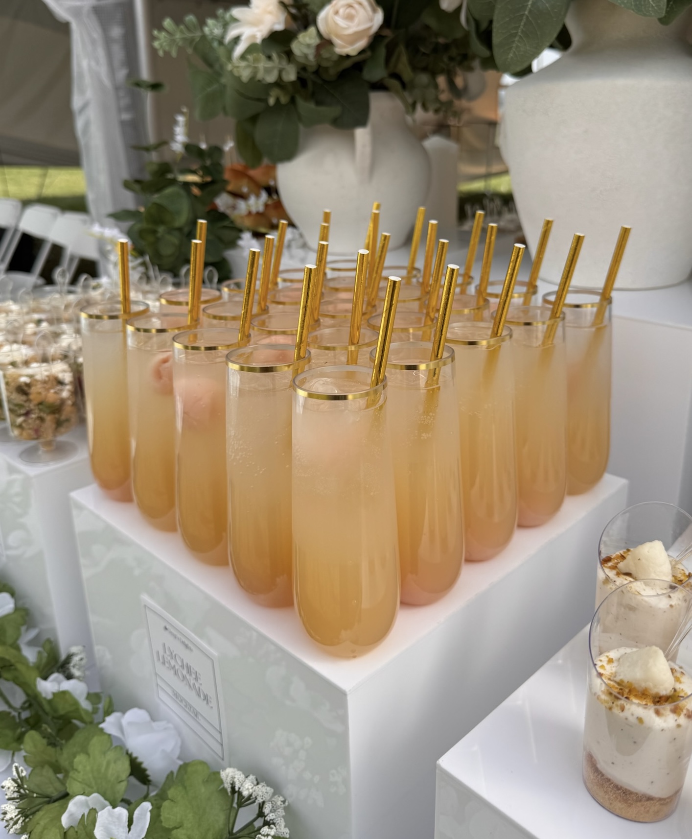 Handcrafted Indian-inspired mocktails served at a Calgary event by Deep's Delights