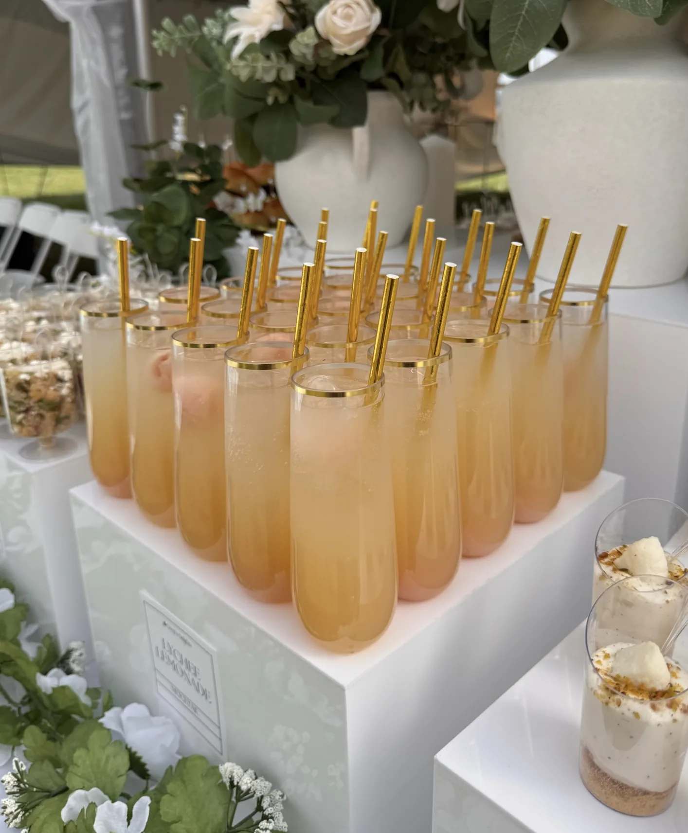 Handcrafted Indian-inspired mocktails served at a Calgary event by Deep's Delights