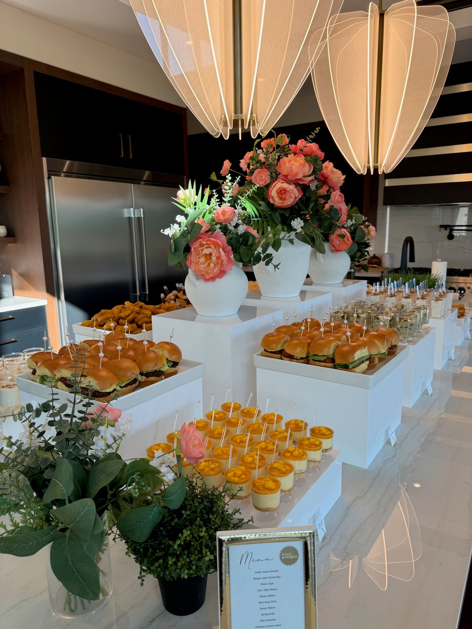 Styled event catering setup by Deep's Delights Calgary